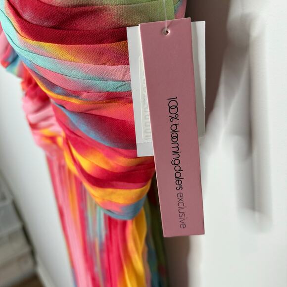 NWT Aqua Formal Multi Color Pleated Gown Size 6 - Picture 12 of 13